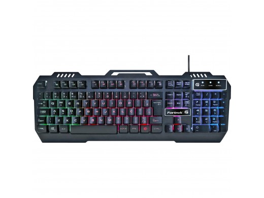 Teclado Gamer RGB CRUSADER Preto FORTREK G