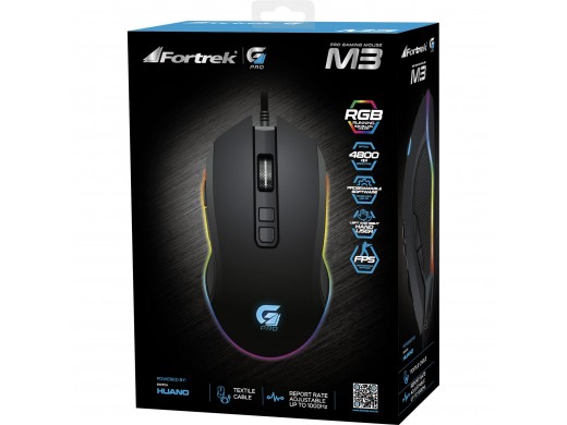 Mouse Gamer PRO M3 RGB Preto FORTREK